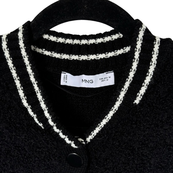 Mango Black and White Textured Jacket - Picture 2 of 13